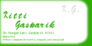 kitti gasparik business card